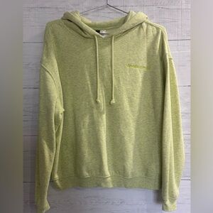 H&M Divided Neon Green Oversized Hoodie Women’s Medium Bright Casual Sweatshirt